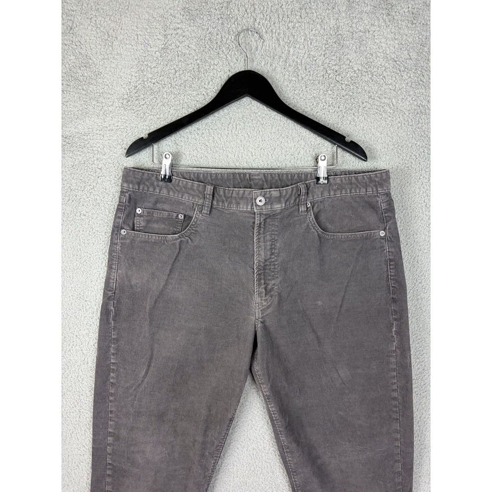 Bonobos Pants Mens 38x34 Gray Corduroy Slim Tapered Stretch Chino Casual Mens
